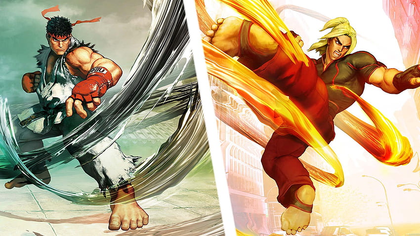 Street Fighter contro 018 Ryu e Ken. Giochi eterei Sfondo HD
