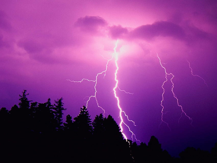 lightening. 在夜空中划过一道优美的弧线。. Lightning, Purple Lightning HD wallpaper
