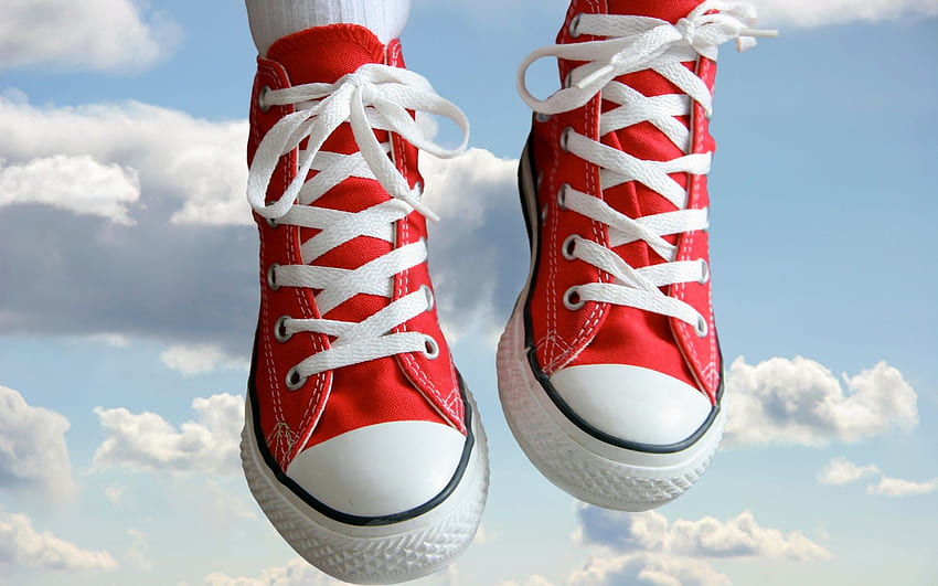 Converse for your or mobile screen and easy to, Red Converse HD wallpaper