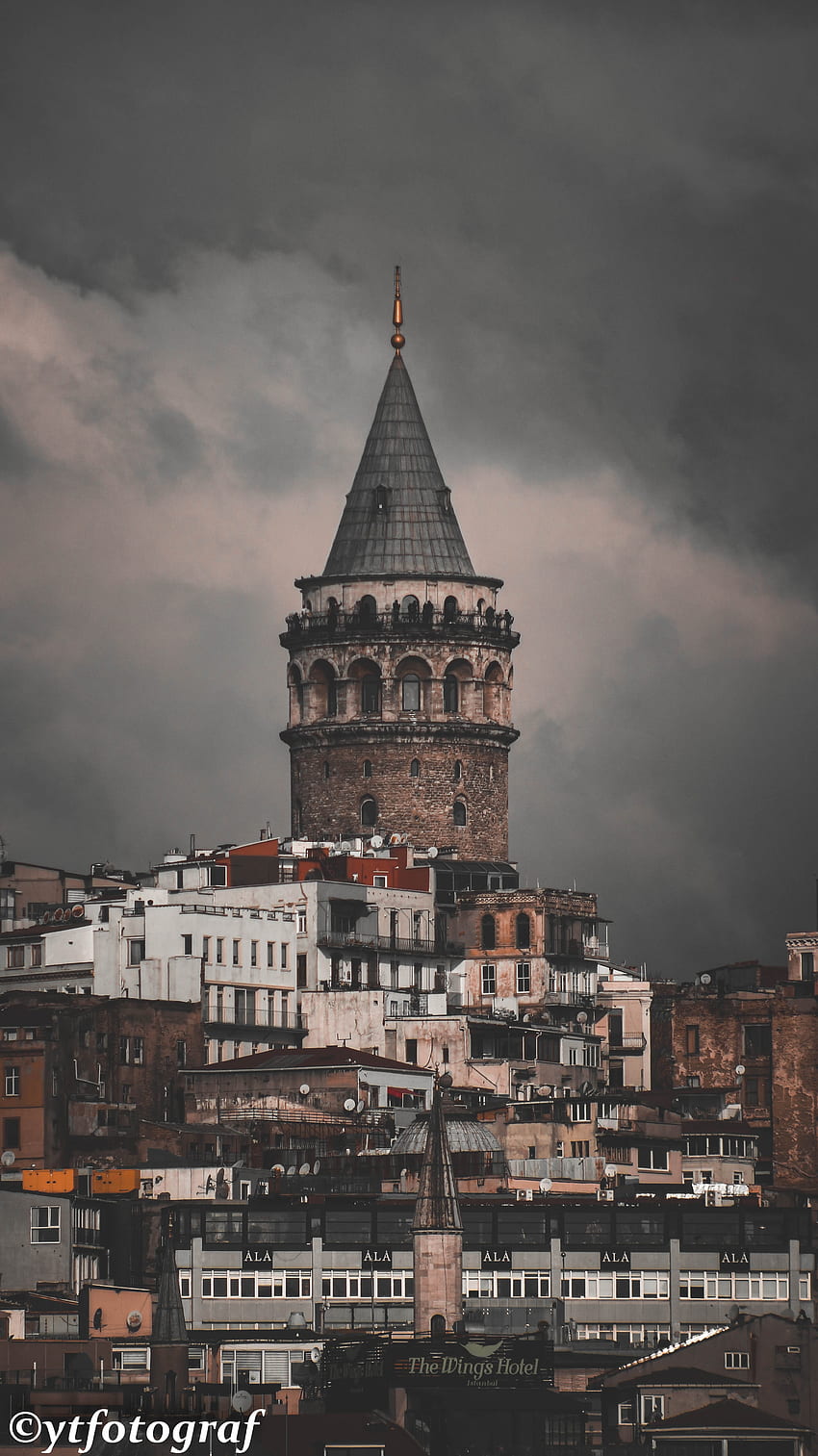 ガラタクレシ、イスタンブール、建物、塔 HD電話の壁紙