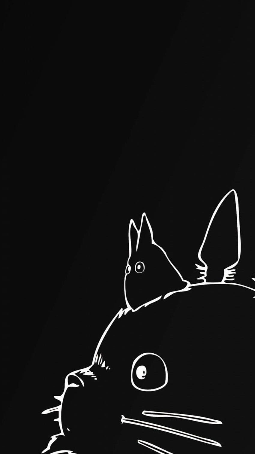Come puoi sentire la morbida morbidezza con solo 2 colori!! :D. Studio ghibli, disegno Totoro, arte Ghibli, Totoro nero Sfondo del telefono HD