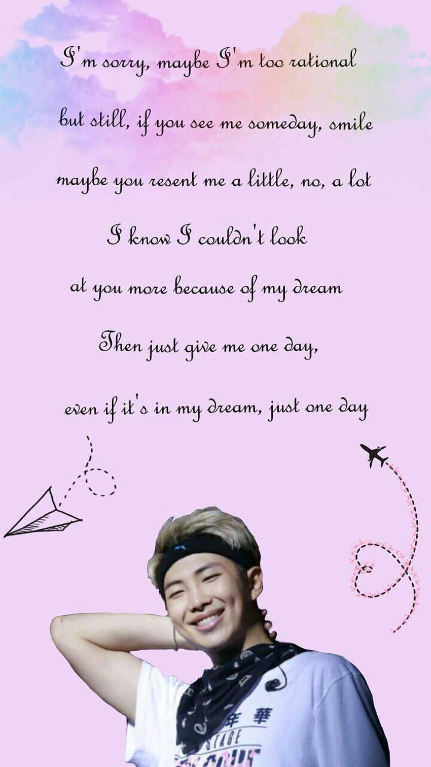 Just One Day lyric . ARMY's Amino, BTS Just One Day HD phone wallpaper