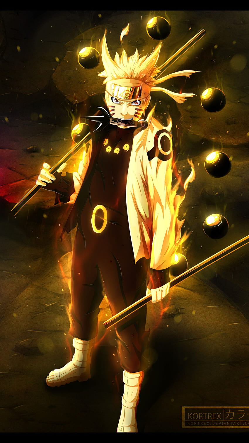 Naruto Kurama .dog, cooles Naruto mit neun Schwänzen HD-Handy-Hintergrundbild