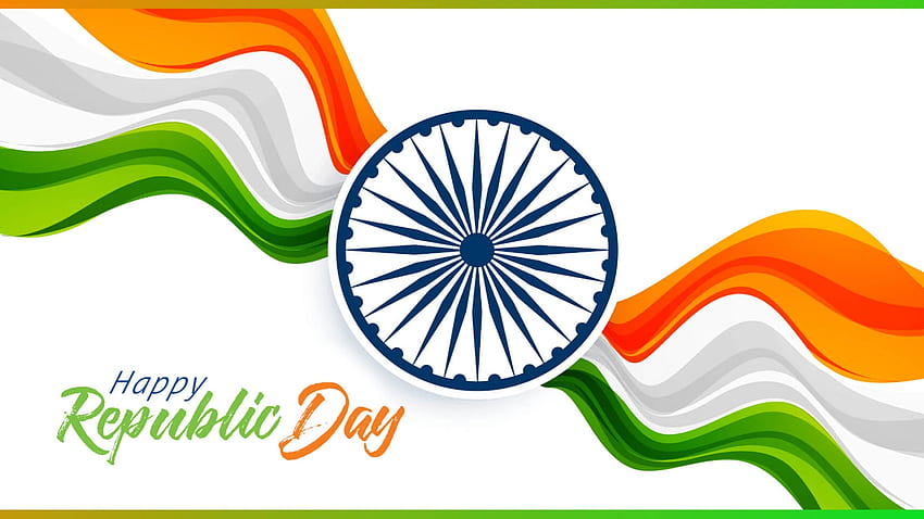 다채로운 인도 공화국의 날 축하 플래그 크리에이 티브 공화국의 날 HD 월페이퍼
