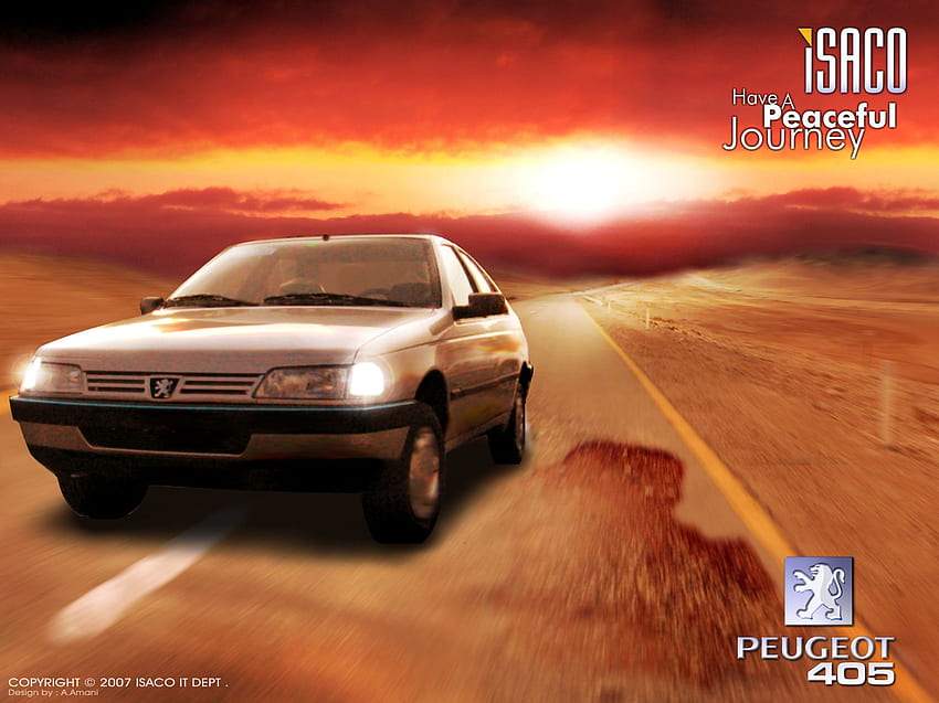 Title: Peugeot 405 Client: ISACO Year: 2003. Graphic design portfolio, Graphic design, Logo design HD wallpaper