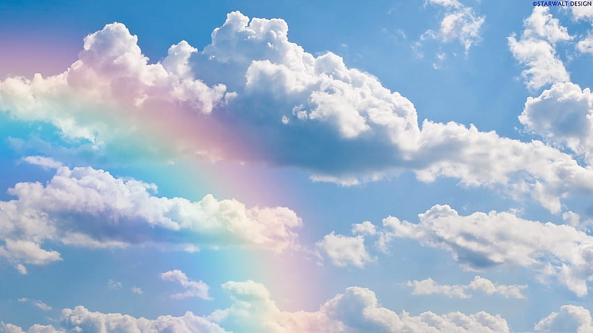 un beau ciel. Arc-en-ciel, Nuage, Nuages ​​de ciel bleu, Beaux nuages ​​colorés Fond d'écran HD
