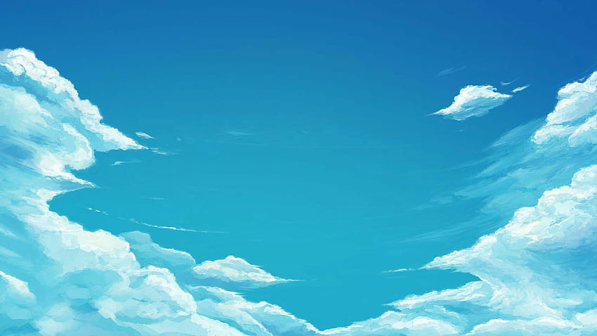 Sea Sky Turquoise Aesthetic Anime, Kawaii Sky HD wallpaper