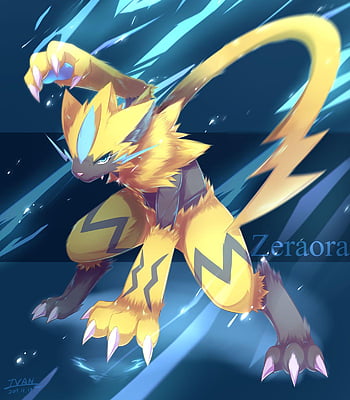 zeraora meets shiny Lucario PhoenixOfAmerica - Illustrations ART street