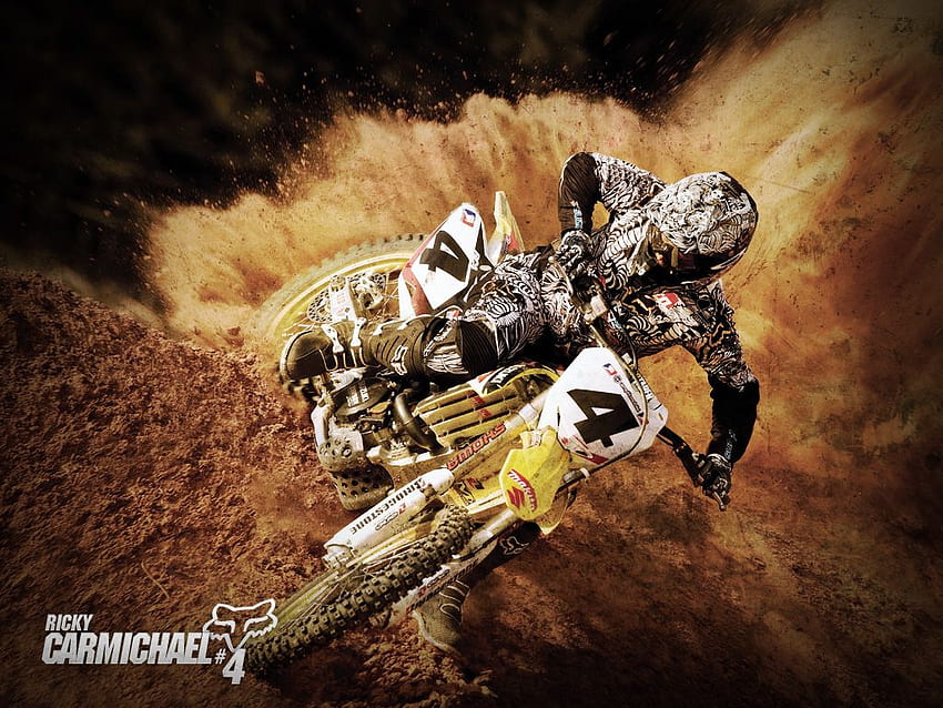 : ricky carmichael, Fox Dirt Bike HD wallpaper