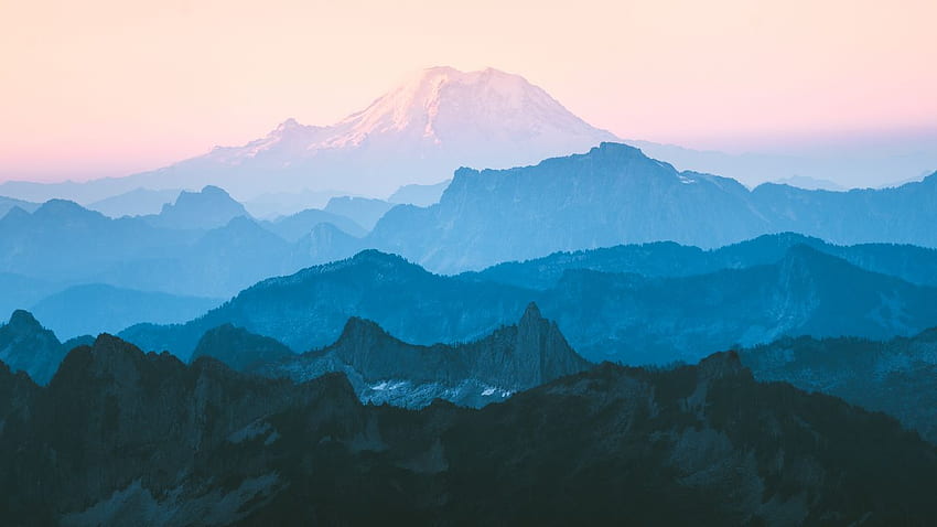 Cascade Range, Cordillera, Brumoso, Mañana, Capas, Naturaleza, Cascade Mountains fondo de pantalla