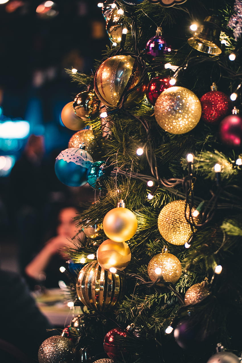 Holidays, New Year, Shine, Brilliance, Christmas, Christmas Decorations, Christmas Tree Toys, Christmas Tree HD phone wallpaper
