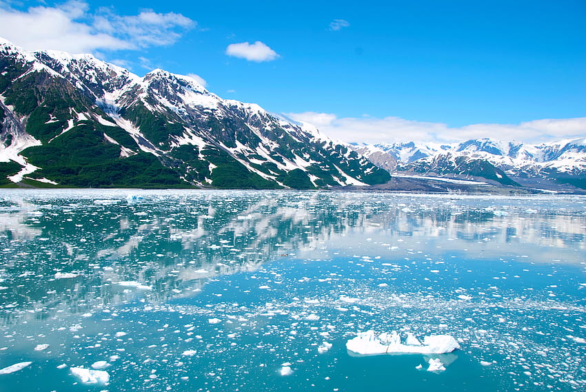 Nature, Sky, Mountains, Glacier, Alaska HD wallpaper