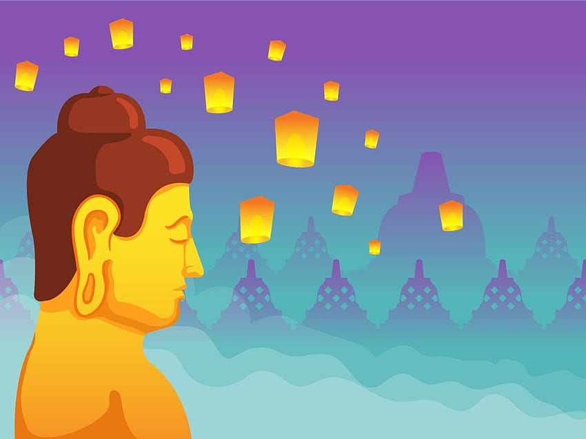Face Side Buddha For Vesak Day Greeting Card, Vesak Lanterns HD wallpaper