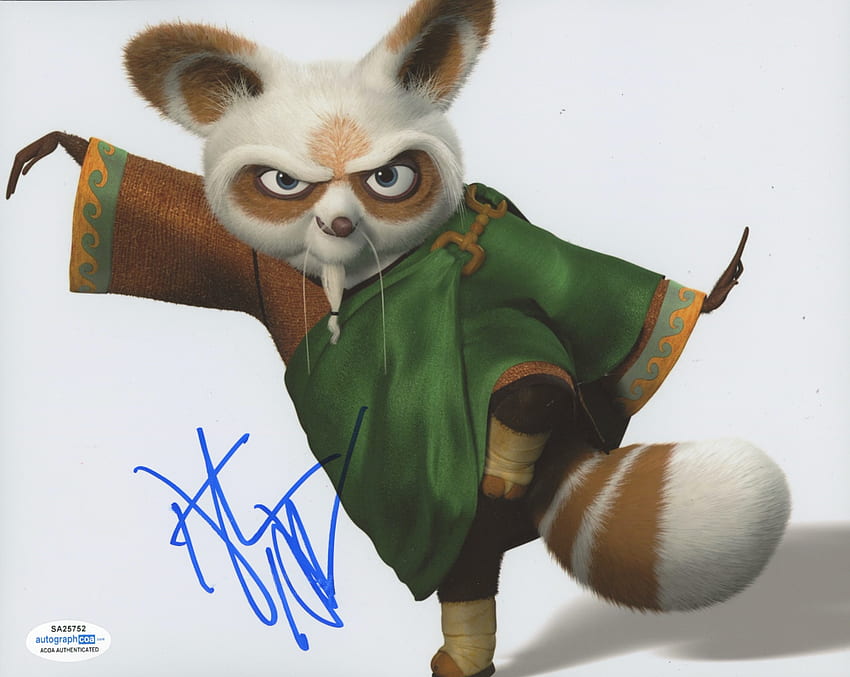 Dustin Hoffman Assinado Kung Fu Panda (ACOA COA). Leilão Prístino, Mestre Shifu papel de parede HD
