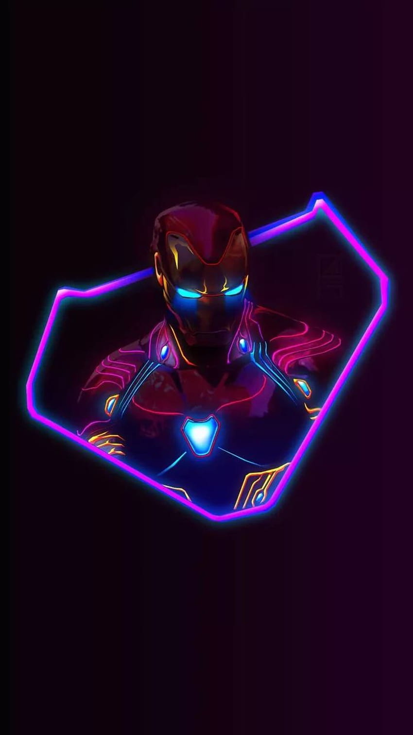 Iron Man Neon Avengers Infinity War IPhone IPhone, Marvel Infinity War HD тапет за телефон
