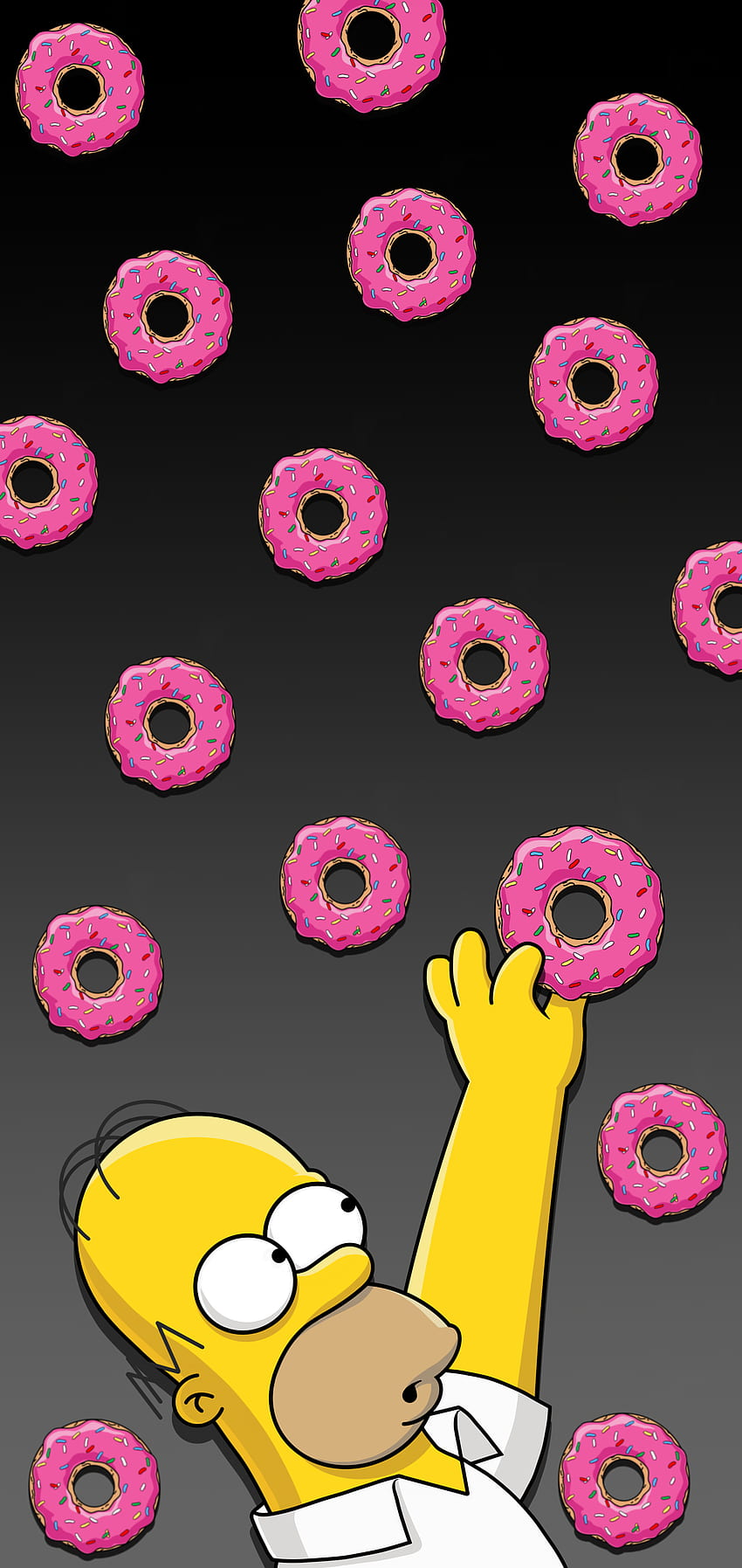 Raining Donuts for Homer Simpson by ranurr Galaxy Note 10 HD phone wallpaper
