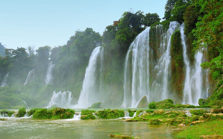 Vietnam. Waterfall , Waterfall landscape, Waterfall, Vietnam Culture HD wallpaper