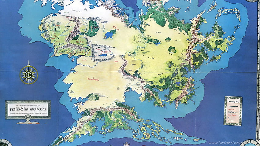 Mapa da Terra Média Coroa de Ferro - Mapa Númenor Terra Média - - papel de parede HD
