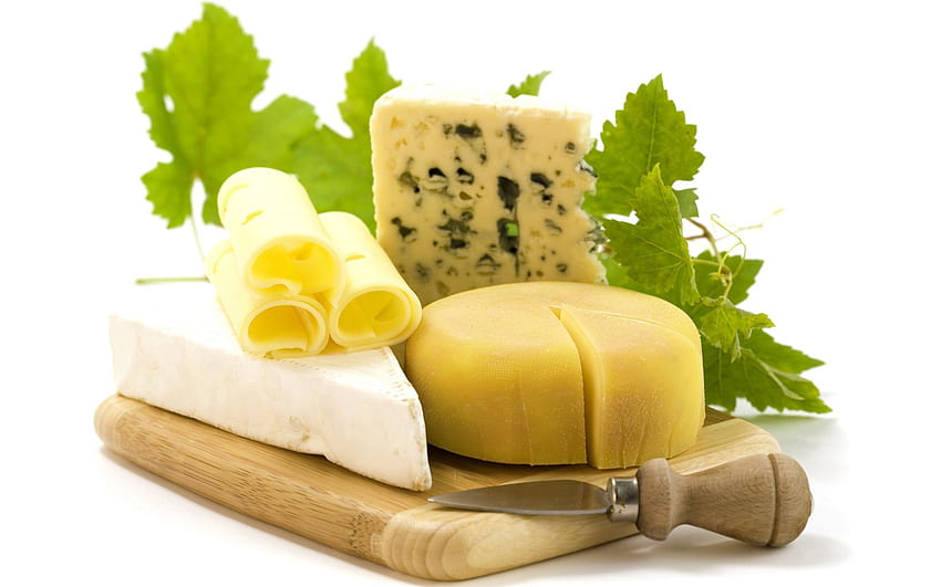 Food, Cheese, Greens, Pieces, Knife, Varieties, Mold HD wallpaper