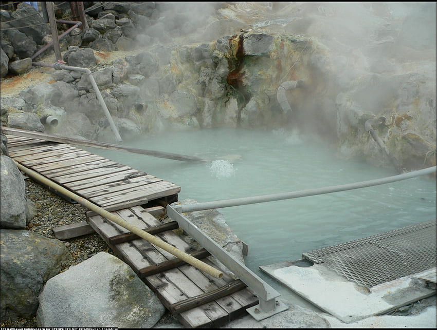 Natural jacuzzi, abstract, hot, jacuzzi, steam, water, rocks, places HD wallpaper