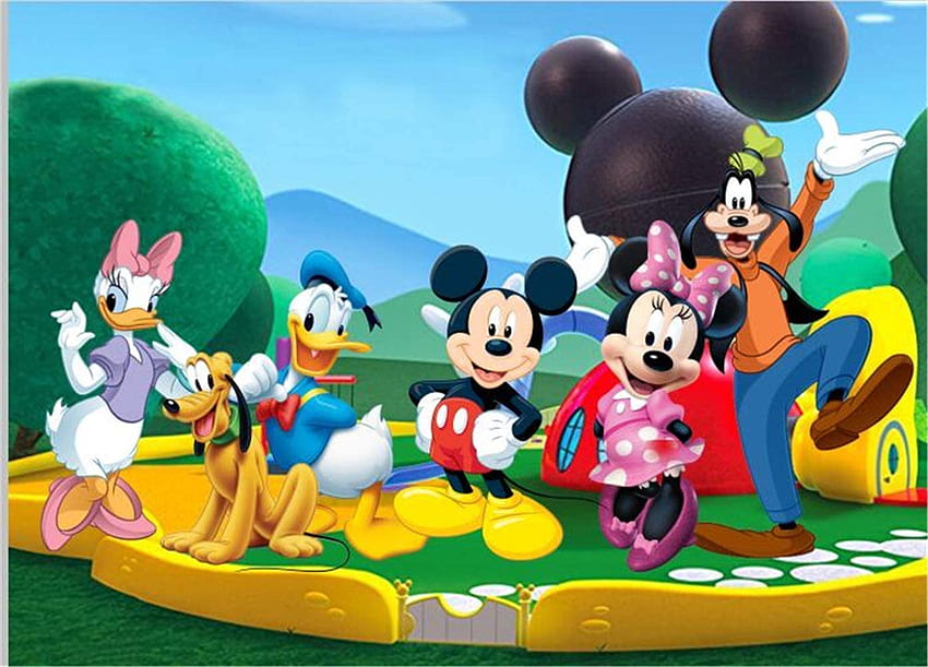 Toile de fond nouveau-né graphie Mickey Mouse oreille fond graphique sans couture fond bébé Birtay fête bannière: électronique Fond d'écran HD