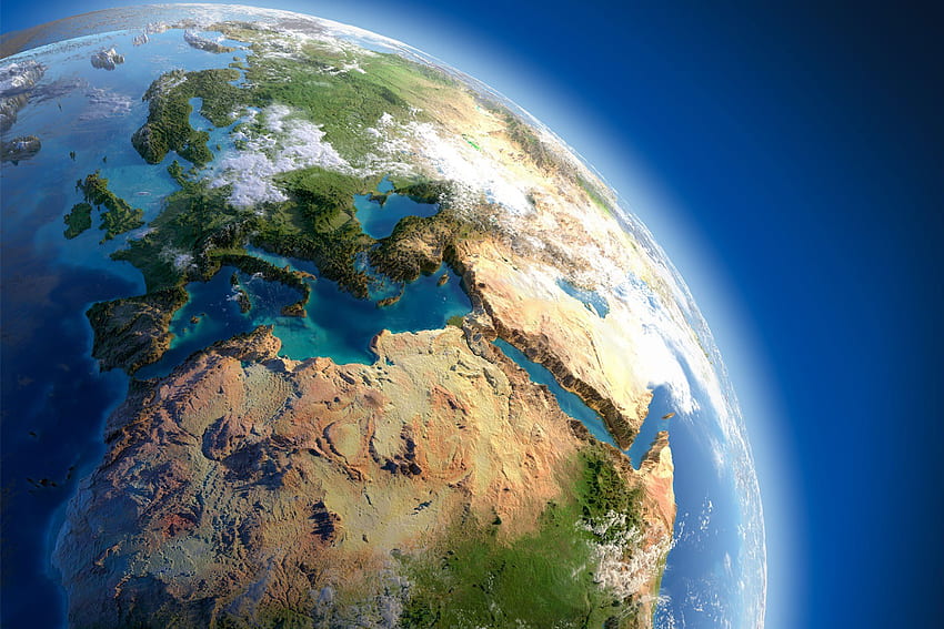 Най-добър идентификатор на Земята - Fond Ecran Terre Europe - & Background, Amazing Earth HD тапет