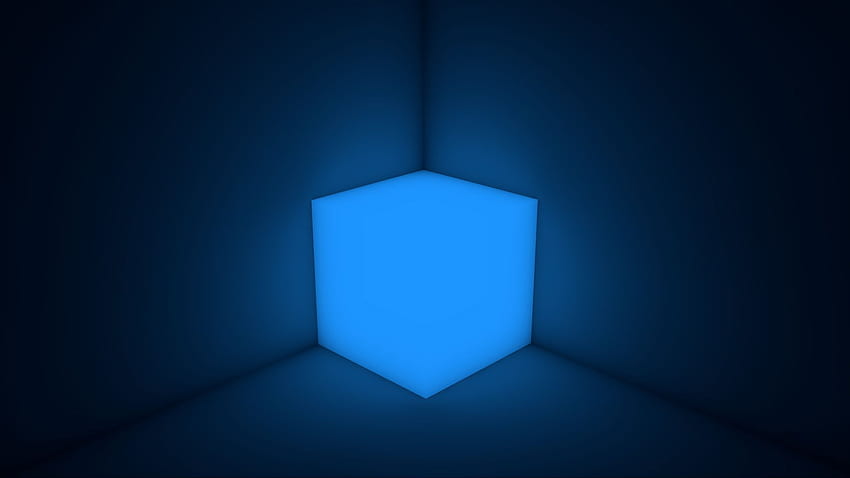 cube, neon, shape, backlight full , tv, f, background HD wallpaper