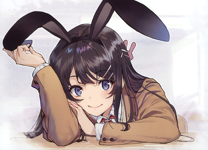 Oreilles d'animaux Yeux bleus Mai Sakurajima Rascal ne rêve pas de Bunny Girl Senpai - Résolution :, Bunny Senpai Fond d'écran HD