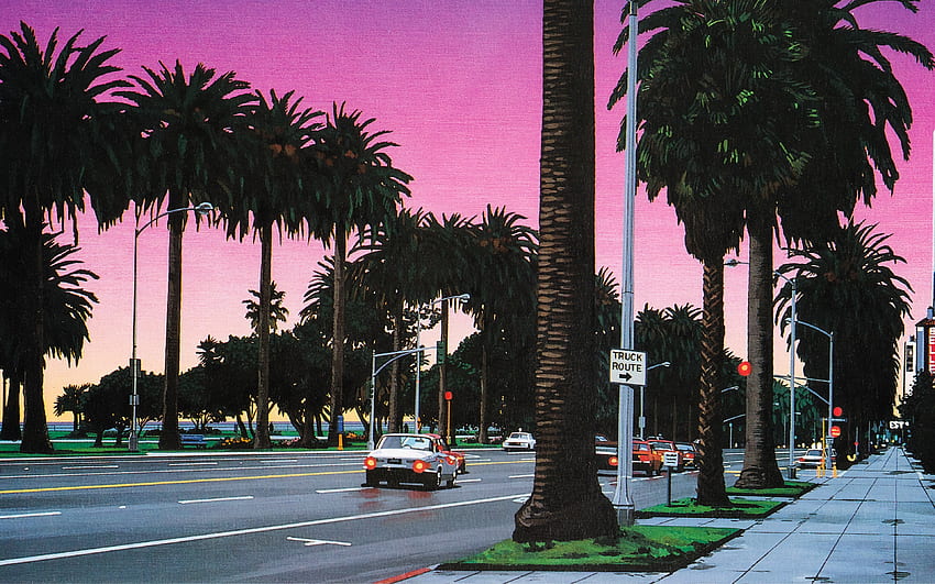 Outrun , , Background, and , Hollywood Street HD wallpaper