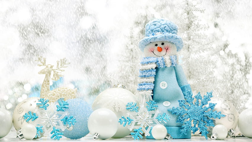 Christmas Background Snow - For Christmas, Snowman Nativity HD wallpaper