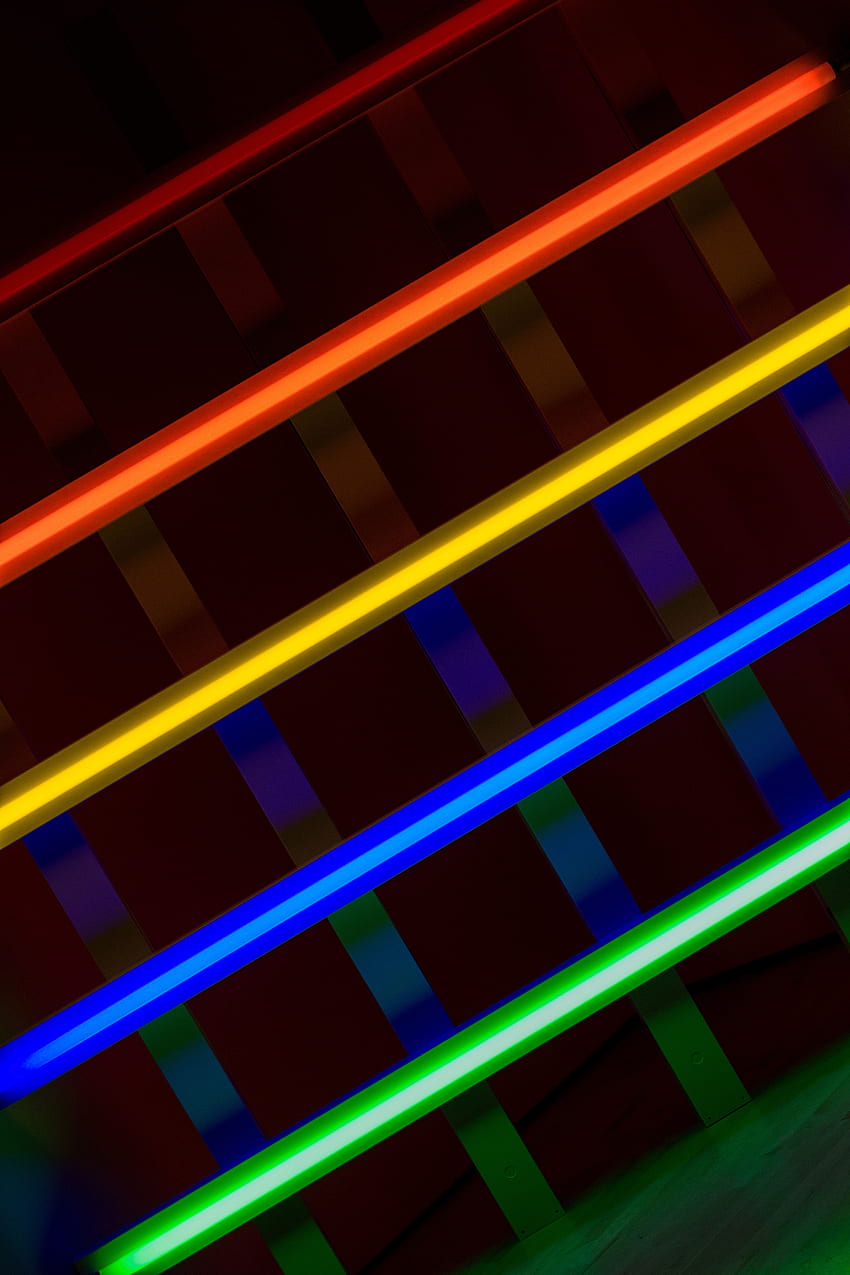 Multicolored, Motley, Lines, Obliquely HD phone wallpaper