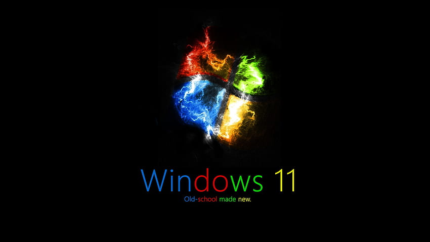 WINDOWS 11 operating system screensaver on a black background , Black ...