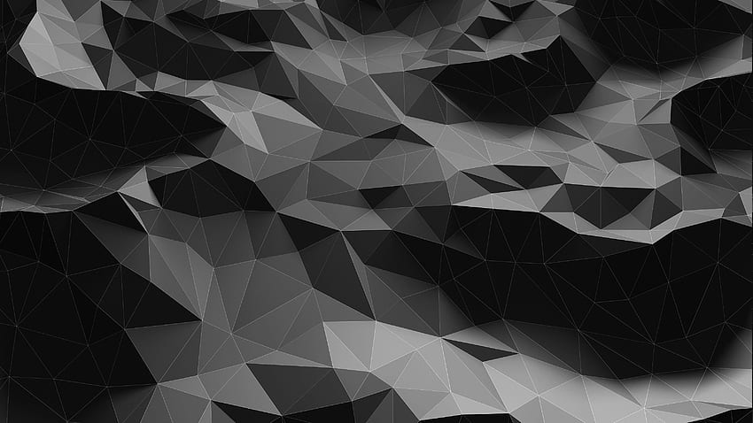Schwarz-Weiß-Dreieck PC, abstraktes dunkles Dreieck HD-Hintergrundbild