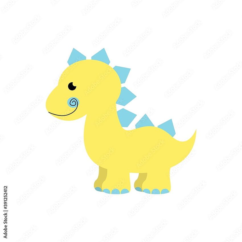Dinosaur Baby Cute In Flat Style For Designing Dino Party, Children, Kids Holiday, Dinosaurus Related Materials For Card, Poster, , Banner Jurassic Park Theme Wall Mural Dismatin, Cute Baby Dinosaur HD phone wallpaper