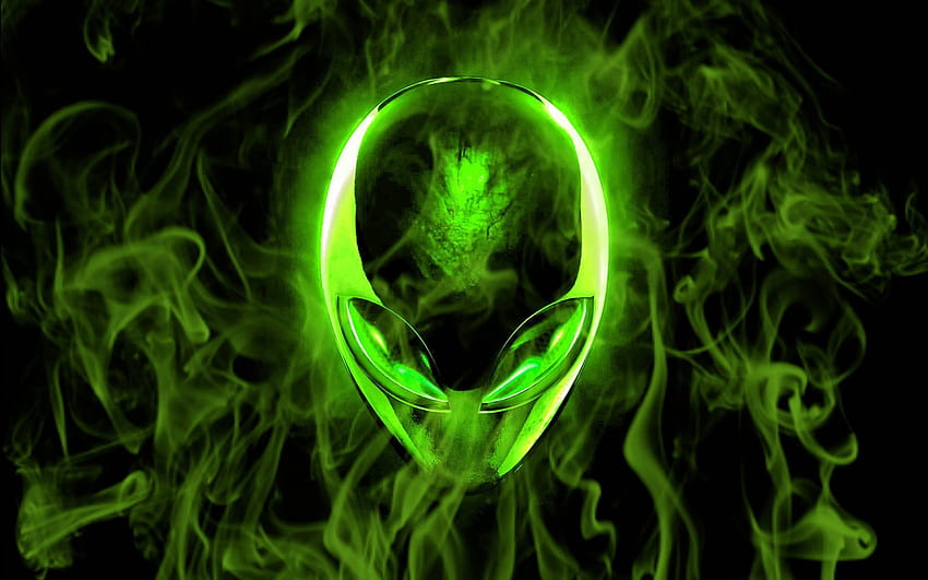 Зелен извънземен, извънземна глава HD тапет