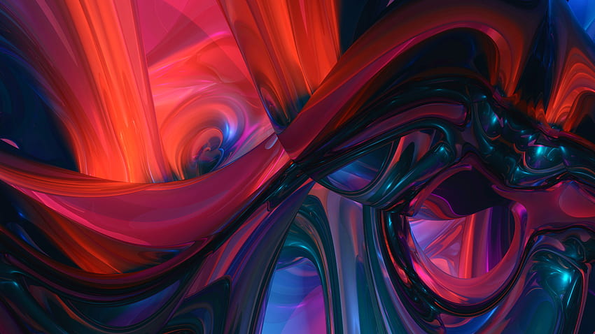 Abstract, Multicolored, Motley, Fractal, Wavy, Confused, Intricate HD wallpaper