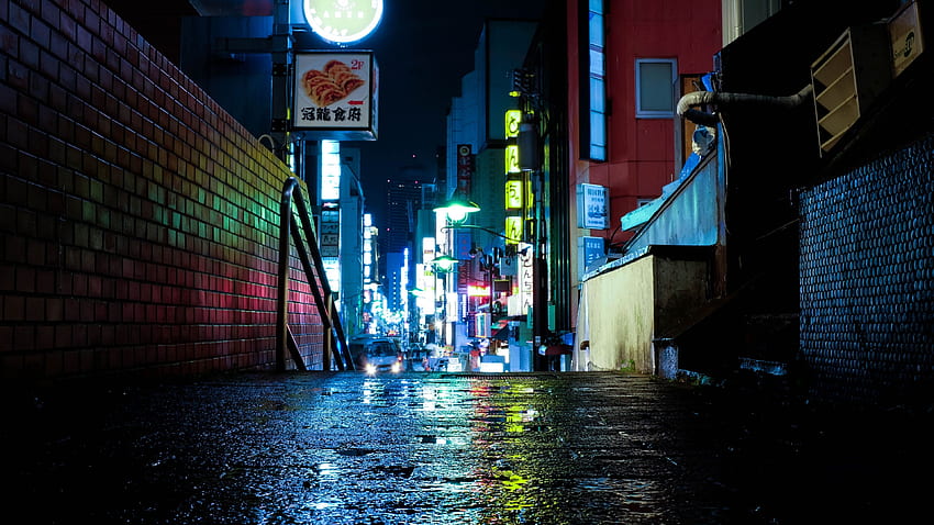 Japonia Tokyo Urban Lights Świat neonów, tokio, graphy, neon wallpape. Świat , neon , grafika, japoński neon Tapeta HD