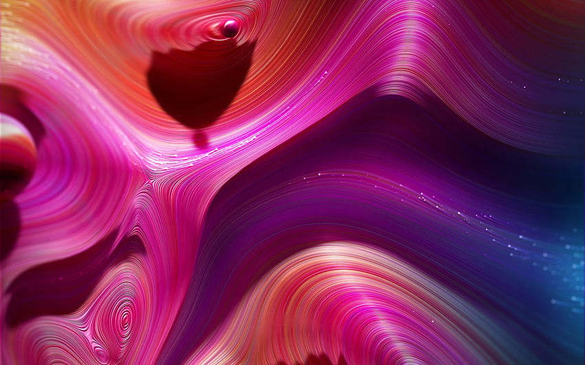 Pink Waves, Vibrant for MacBook Pro 13 inch - Maiden HD wallpaper
