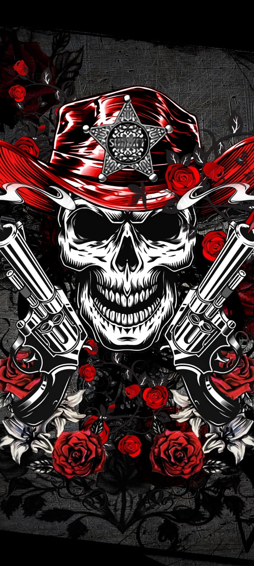 Skull Red Gunner, Sonnenbrille, Premium, Schwarz, Luxus HD-Handy-Hintergrundbild