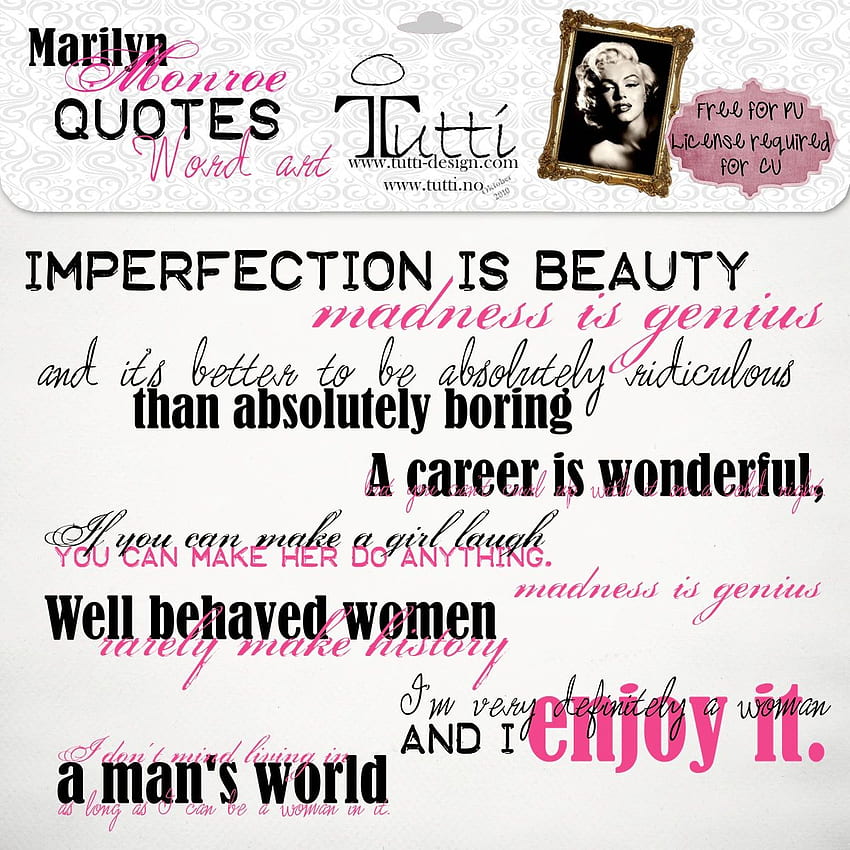 Citações De Marilyn Monroe, Citações De Maquiagem Papel de parede de celular HD