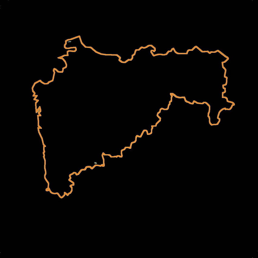 Maharashtra mapa escuro Papel de parede de celular HD