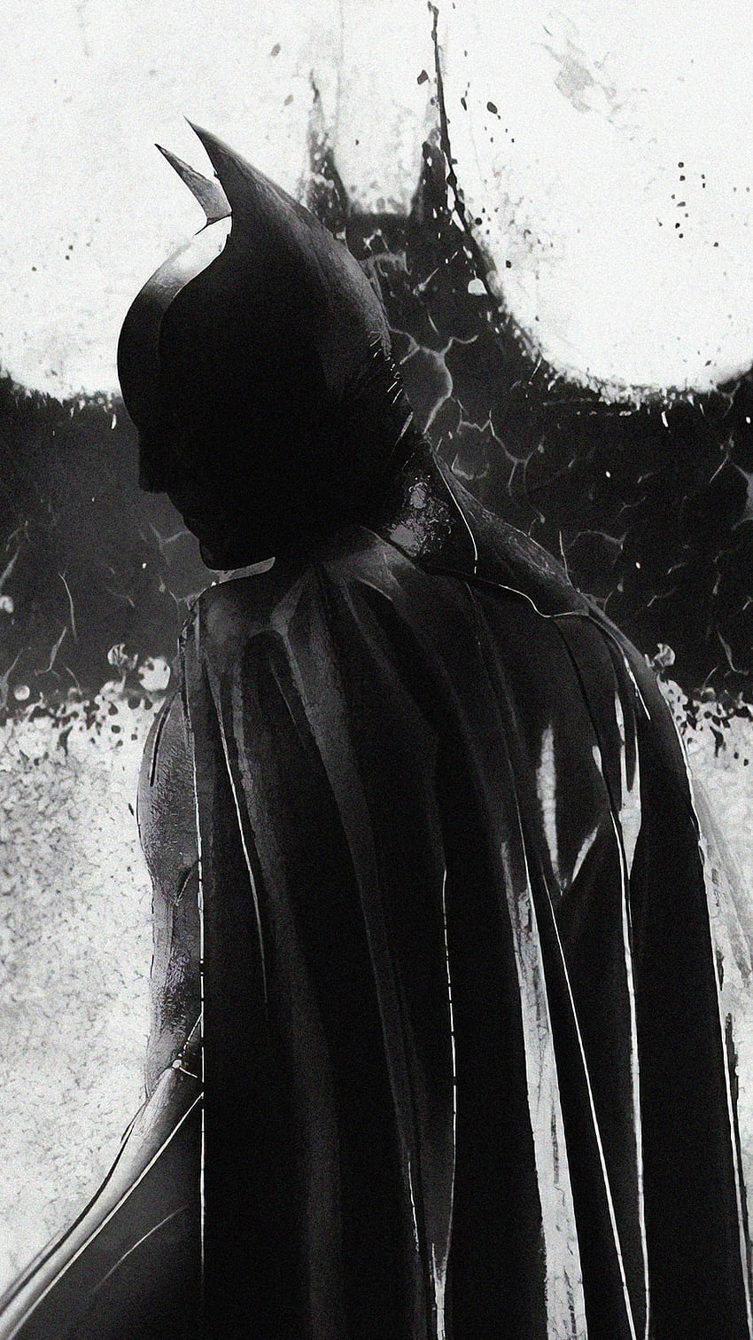 The Batman Posters 2022、白黒、バットマン、ロゴ HD電話の壁紙