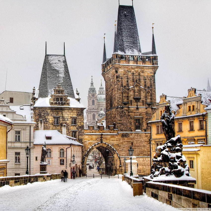 Winter in Prag Ultra Hintergrund für: Multi HD-Handy-Hintergrundbild