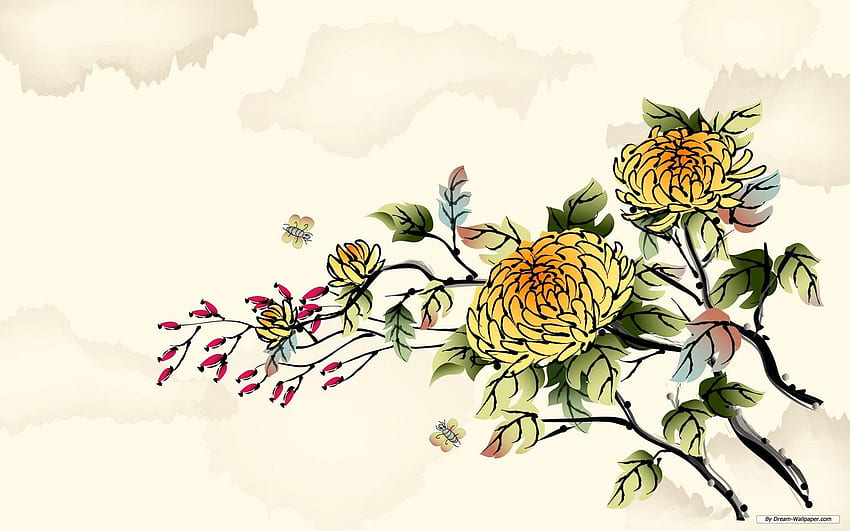 - Kunst - Chinesische Tuschmalerei 2, traditionelle chinesische Malerei HD-Hintergrundbild