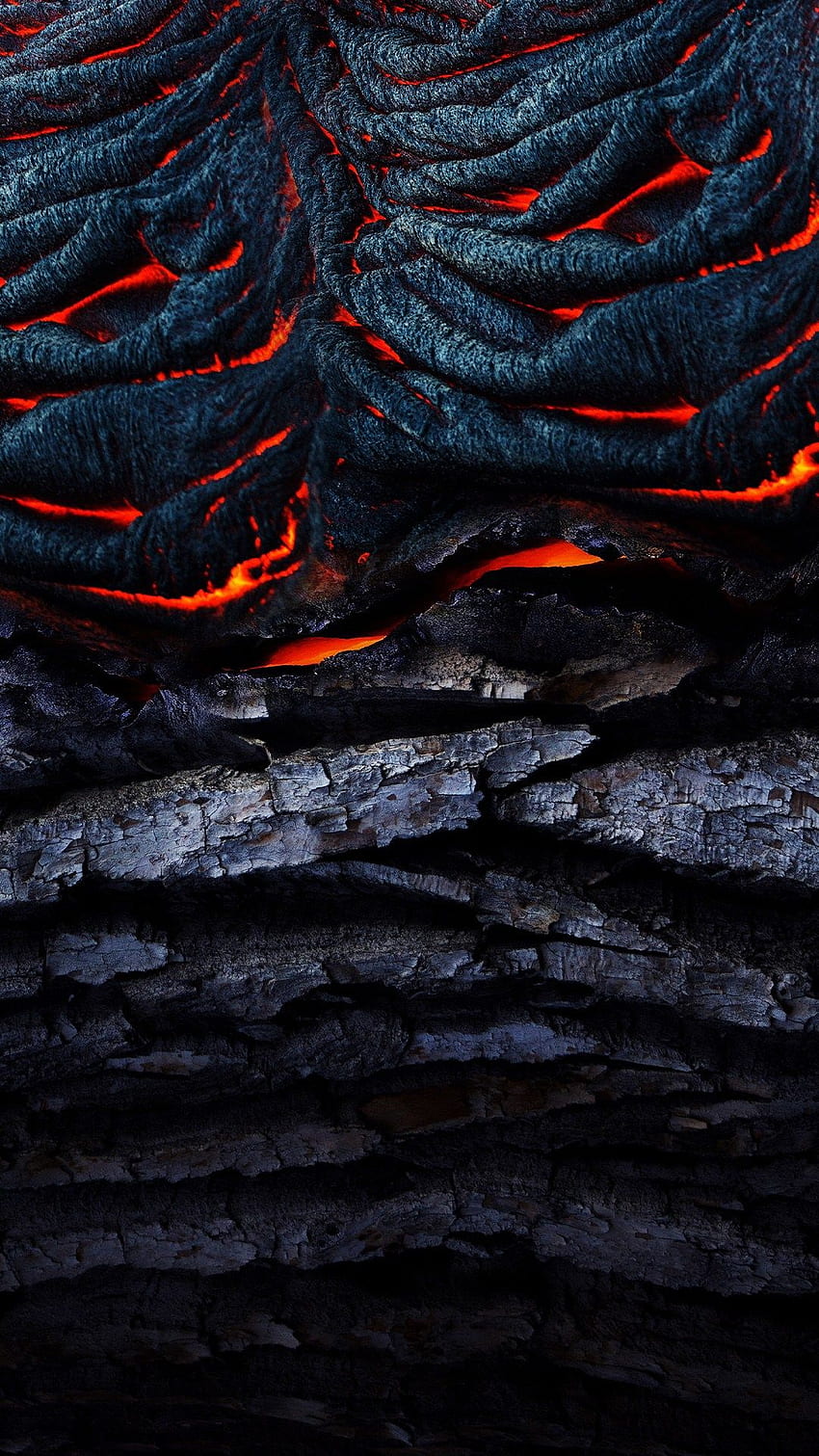 IPhone . Rot, Geologisches Phänomen, Wasser, Lava, Felsen, Baum HD-Handy-Hintergrundbild