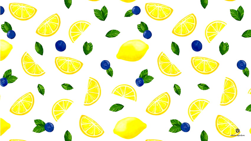 Lemon & Blueberry background iphone, ipad, imac in 2020. Cute laptop , Laptop , macbook HD wallpaper