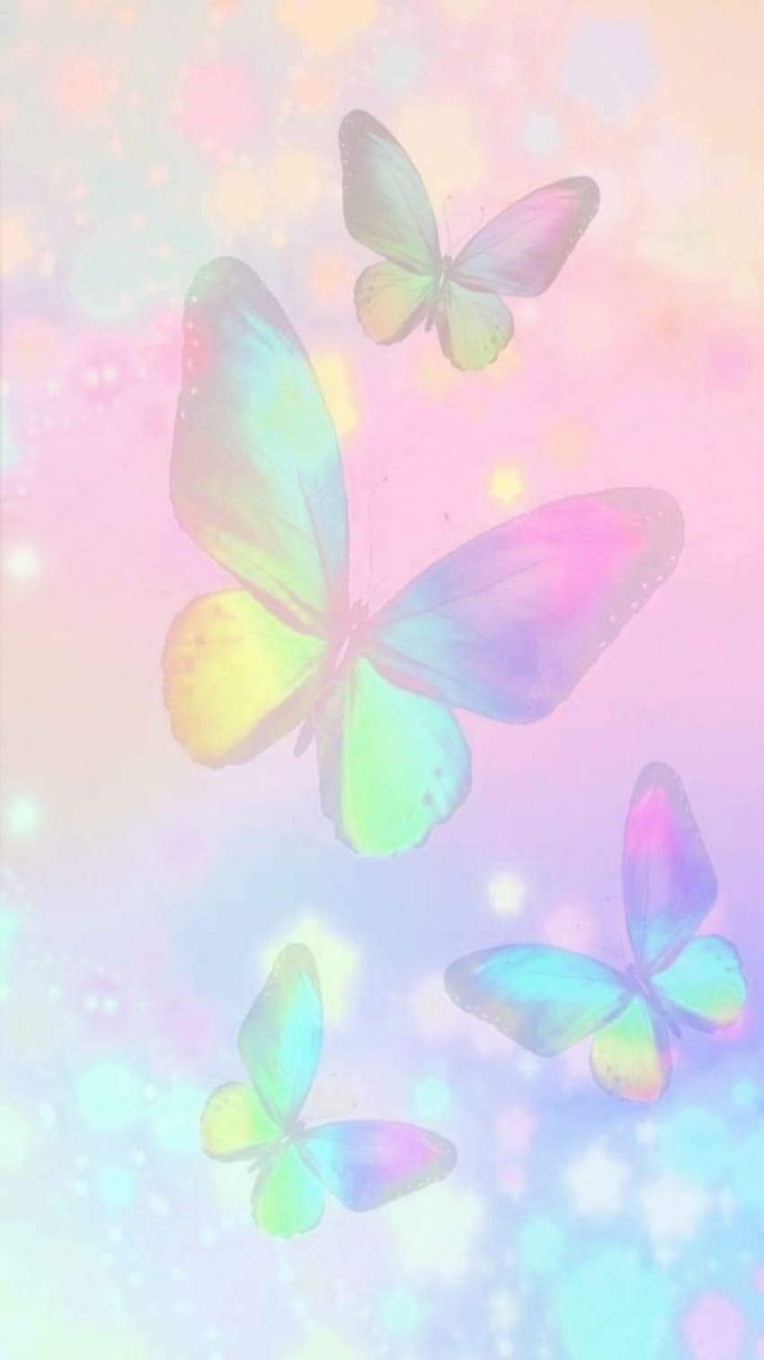 Mariposas en colores pastel:. iphone Mariposa, Mariposa Púrpura Turquesa fondo de pantalla del teléfono