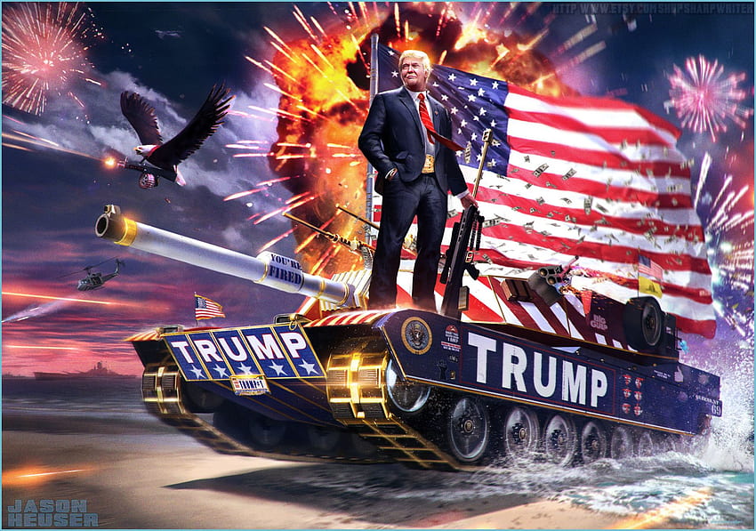 Amerikanischer Stolz und Militär von Donald Trump - - American Patriotic HD-Hintergrundbild