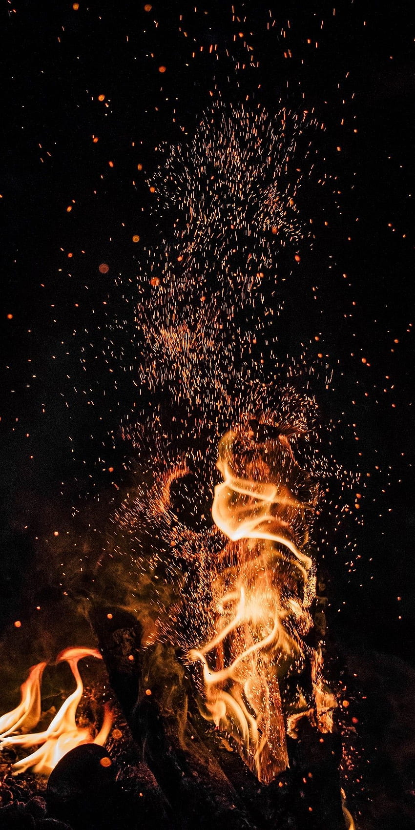 Lagerfeuer - , Lagerfeuer-Hintergrund auf Fledermaus, Herbst-Lagerfeuer HD-Handy-Hintergrundbild