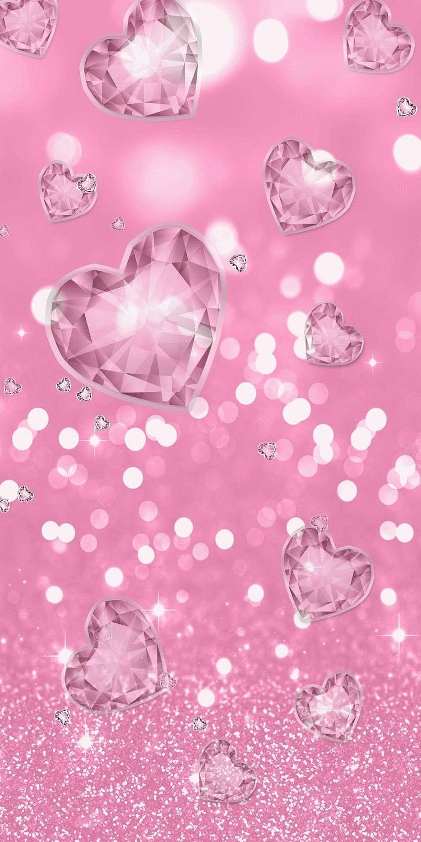 Lidwina sur Coeur. Paillettes d'iPhone, iPhone de coeur, iPhone, coeur en cristal rose Fond d'écran de téléphone HD